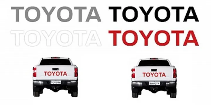 خط کشی بدنه نوشته تویوتا سفید GS-TH-052