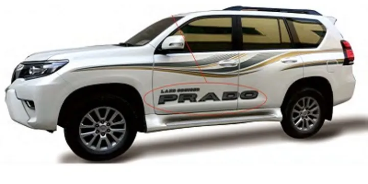 استیکر خط کشی بدنه نوشته پرادو GS-TLP-270