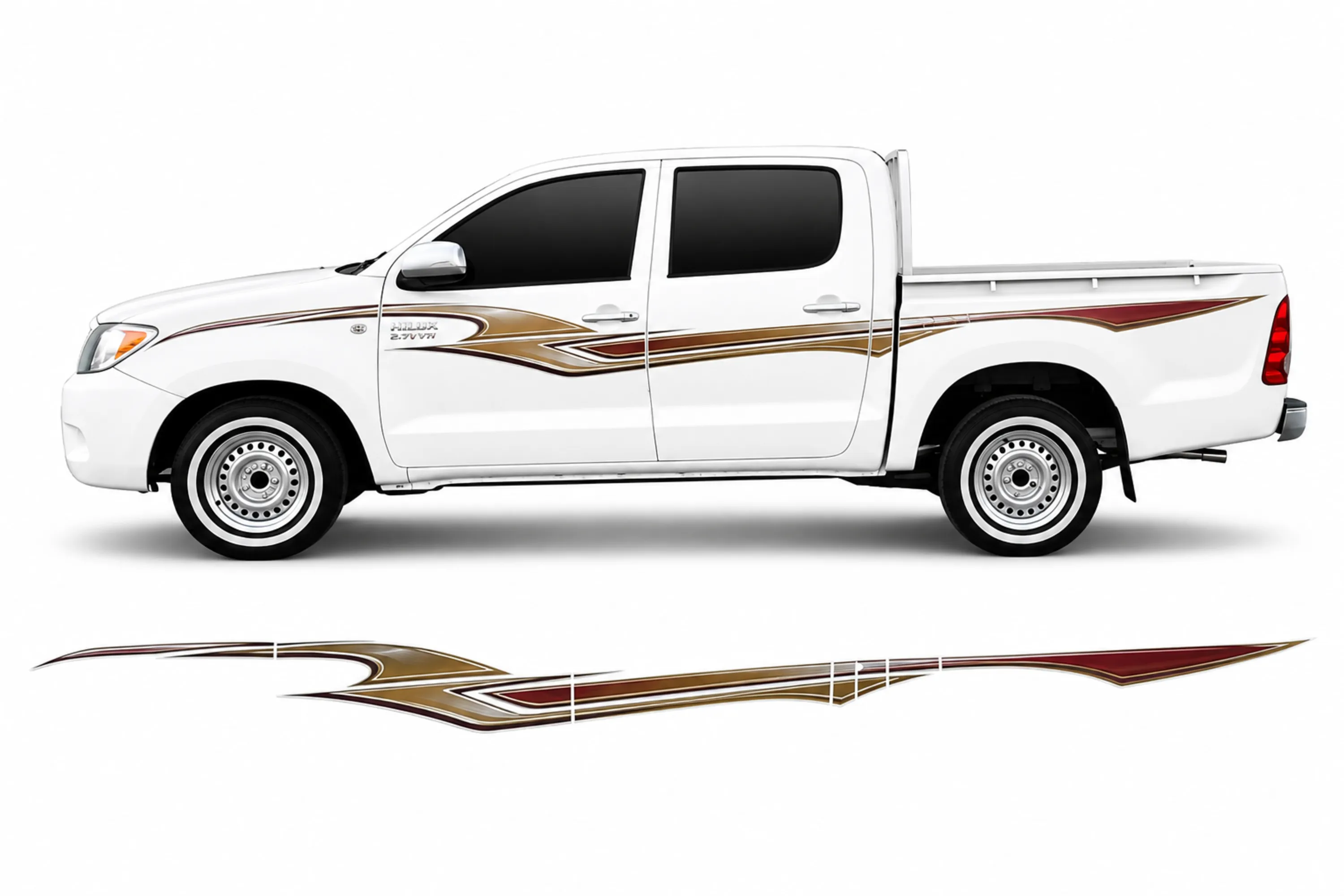 BODY STICKER STRIPE TOYOTA HILUX VIGO 2006 4D GS-TH-011