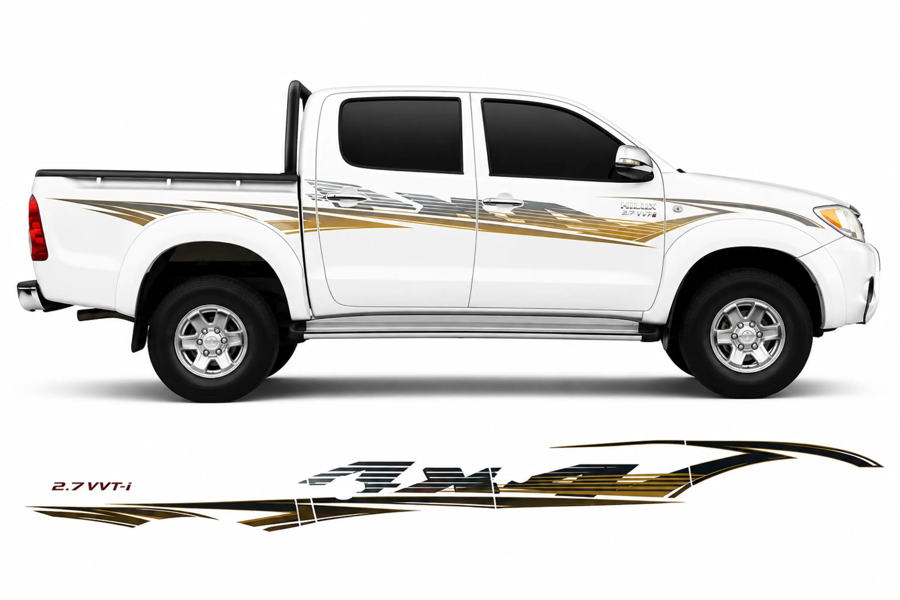 BODY STICKER STRIPE TOYOTA HILUX VIGO 2007 4D GS-TH-019