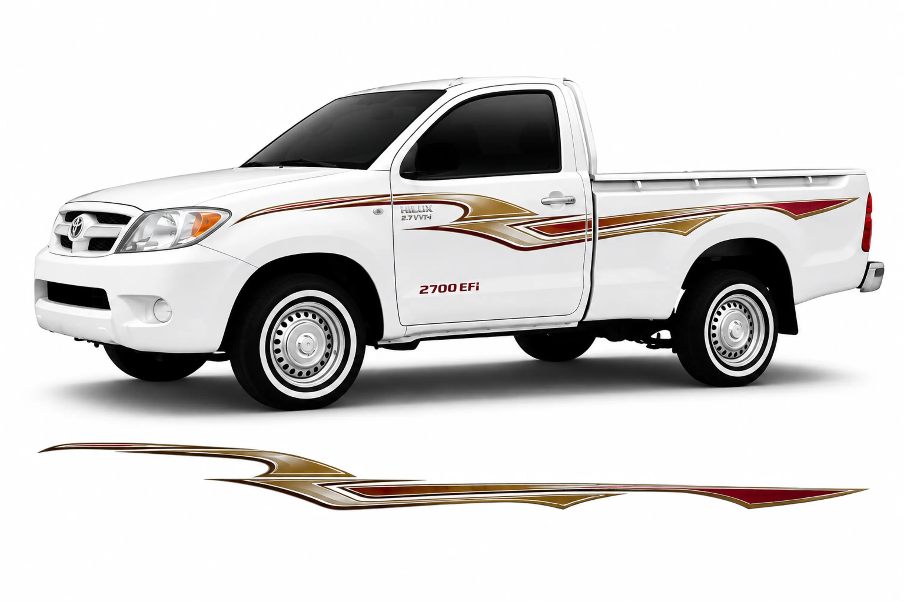 BODY STICKER STRIPE TOYOTA HILUX VIGO 2006 2D GS-TH-030