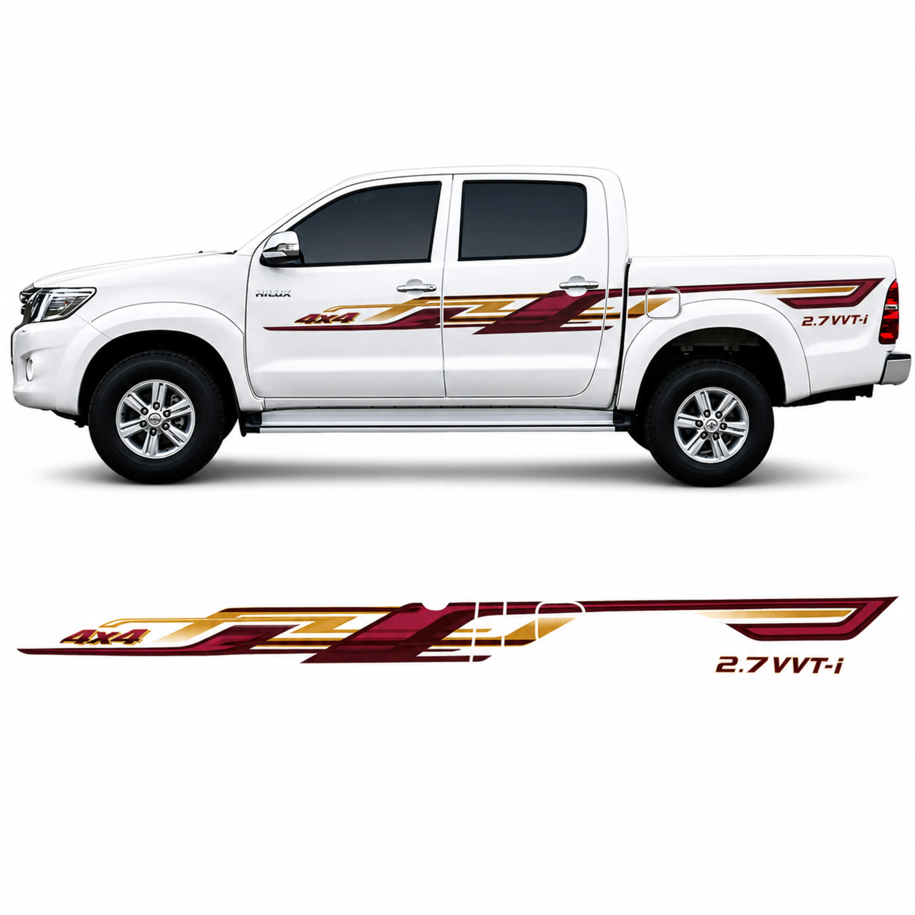 BODY STICKER STRIPE TOYOTA HILUX 2012 4D GS-TH-080