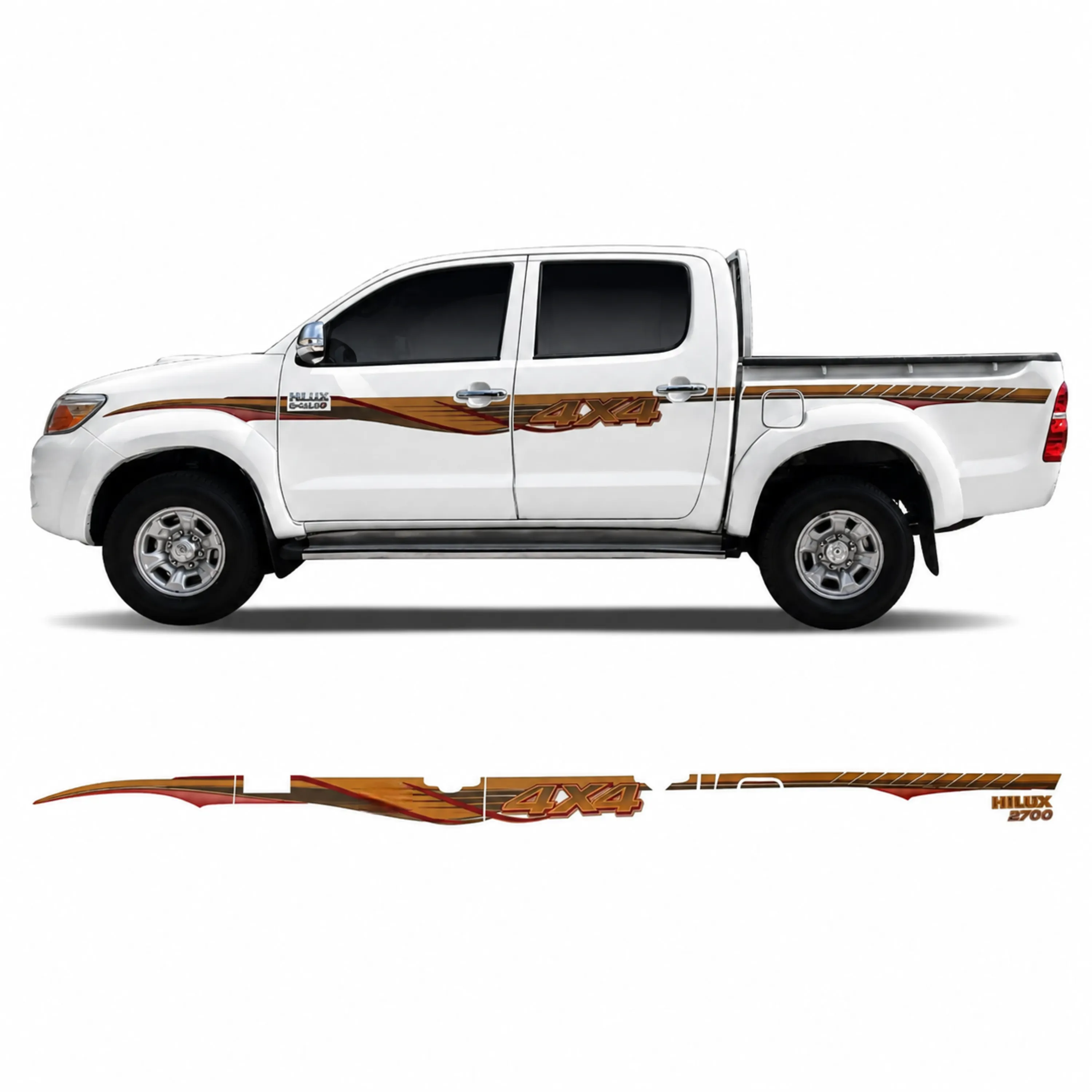 BODY STICKER STRIPE TOYOTA HILUX 2014 4D GS-TH-115