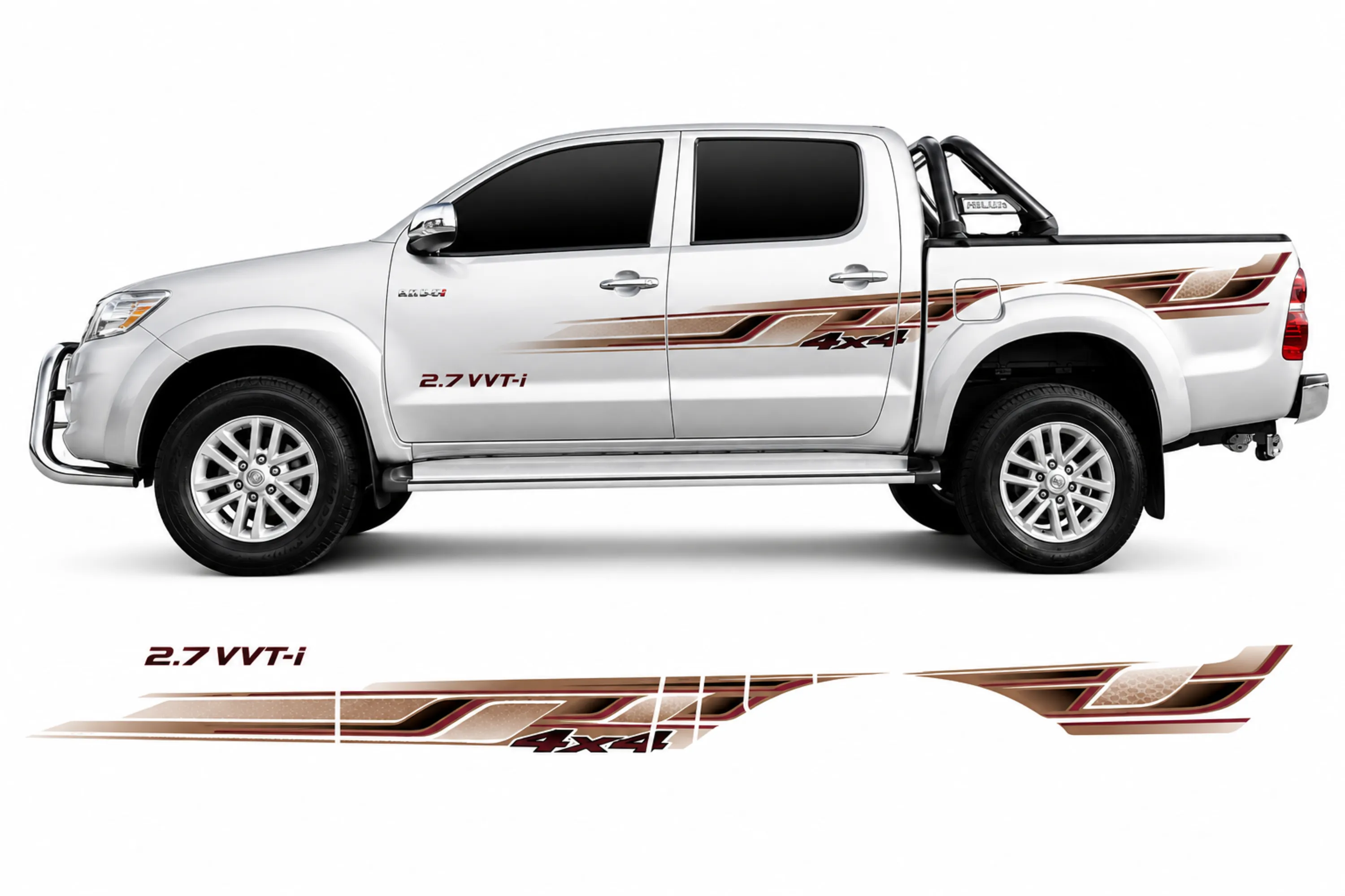 BODY STICKER STRIPE TOYOTA HILUX 2012 4D GS-TH-079