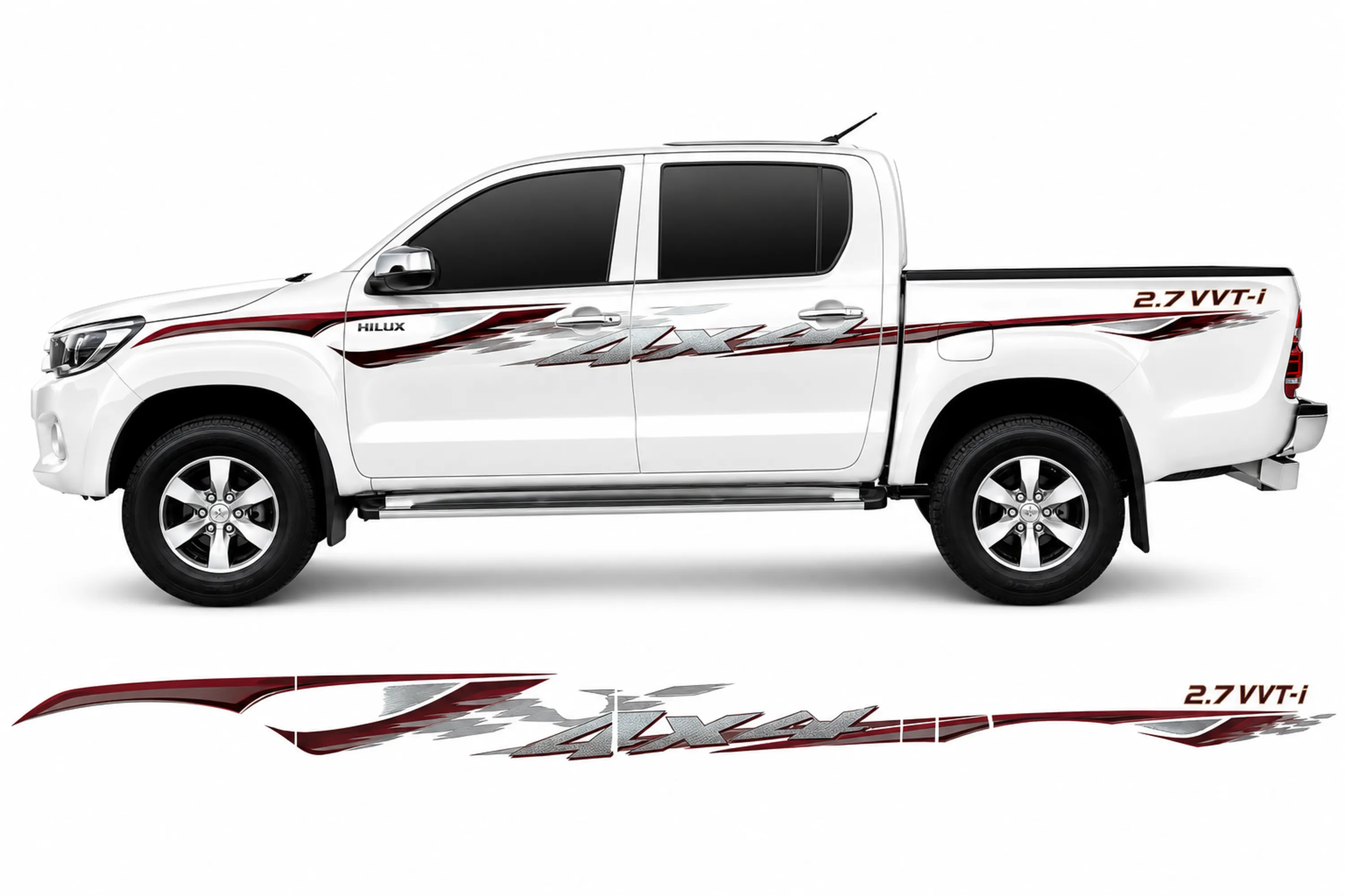 BODY STICKER STRIPE TOYOTA HILUX 2012 4D GS-TH-085