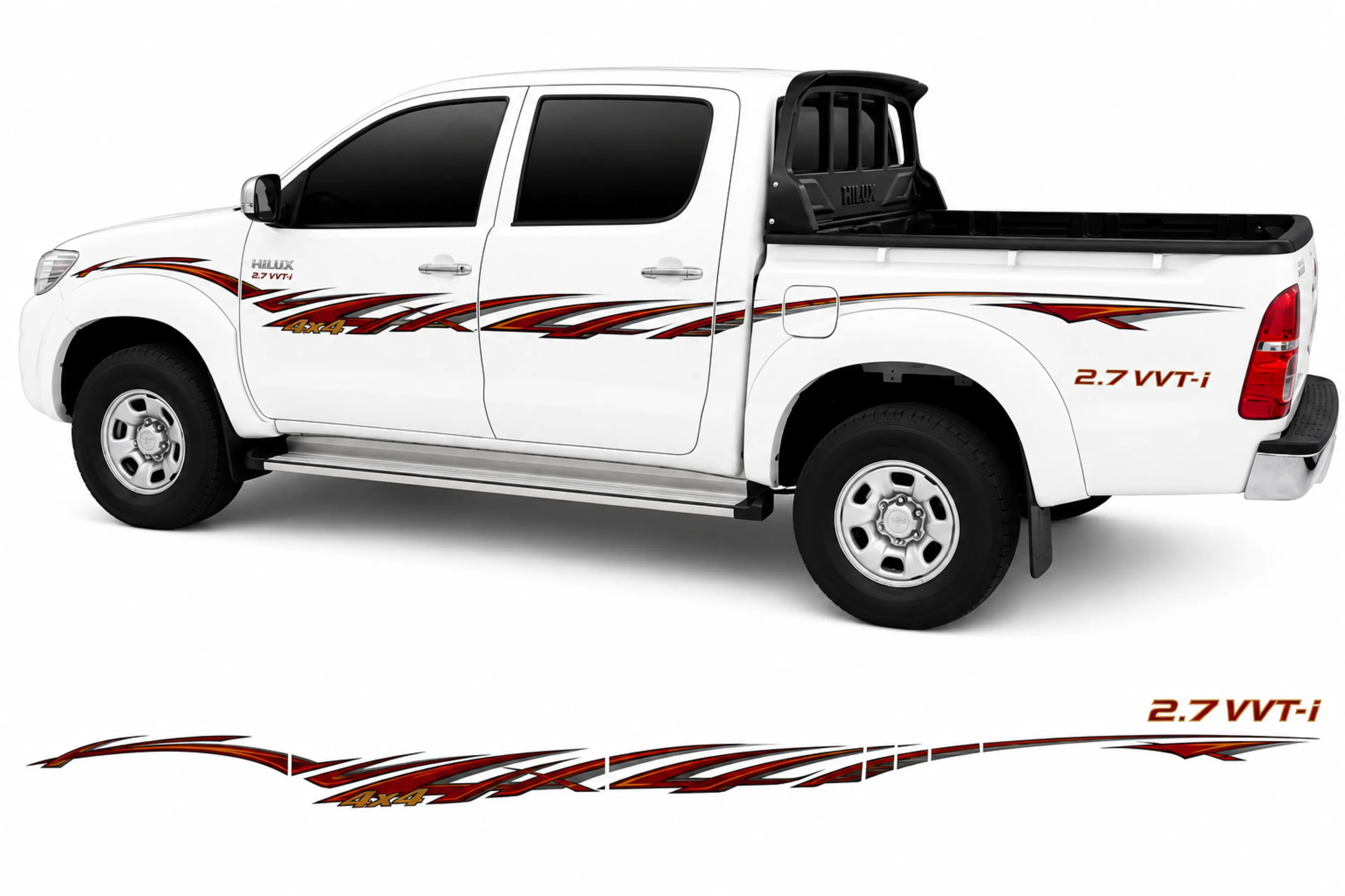BODY STICKER STRIPE TOYOTA HILUX 2014 4D GS-TH-123