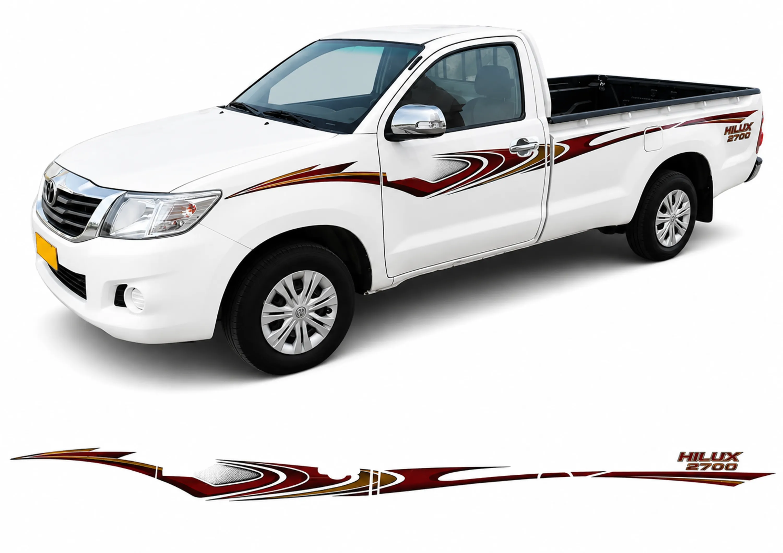 BODY STICKER STRIPE TOYOTA HILUX 2015 2D GS-TH-131
