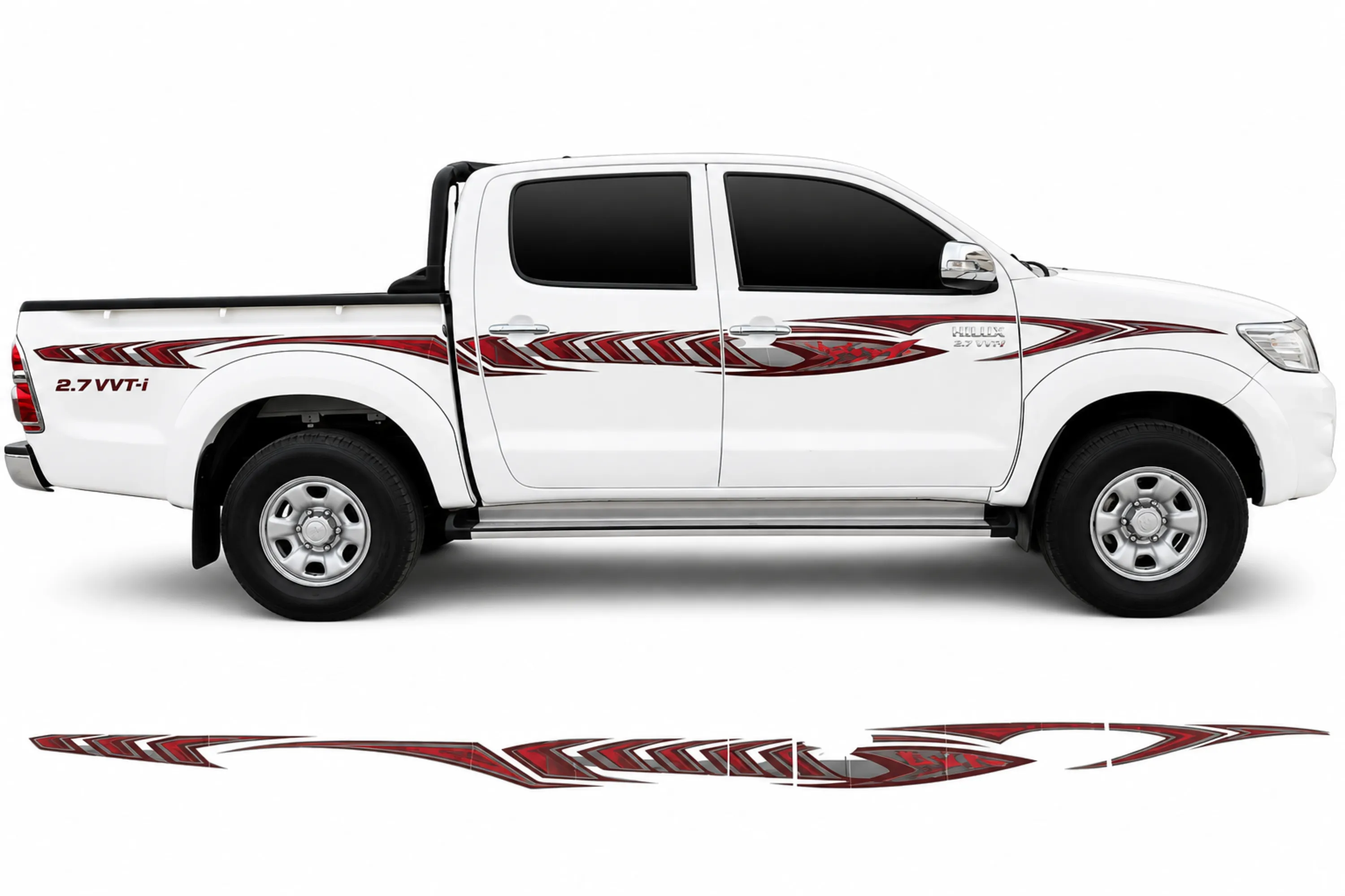 BODY STICKER STRIPE TOYOTA HILUX 2014 4D GS-TH-139