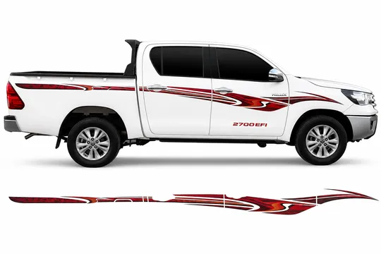 BODY STICKER STRIPE TOYOTA HILUX 2016 4D GS-TH-140