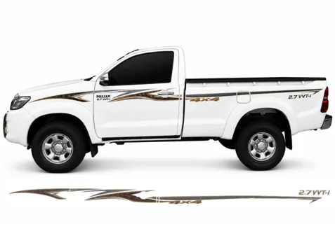 BODY STICKER STRIPE TOYOTA HILUX 2015 2D LONG GS-TH-151
