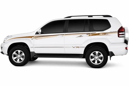 BODY STICKER STRIPE TOYOTA PRADO VXR-RZJ120 2007 UP GS-TLP-062