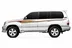 BODY STICKER STRIPE TOYOTA LAND CRUISER GX-R 2007 UP GS-TLC-070