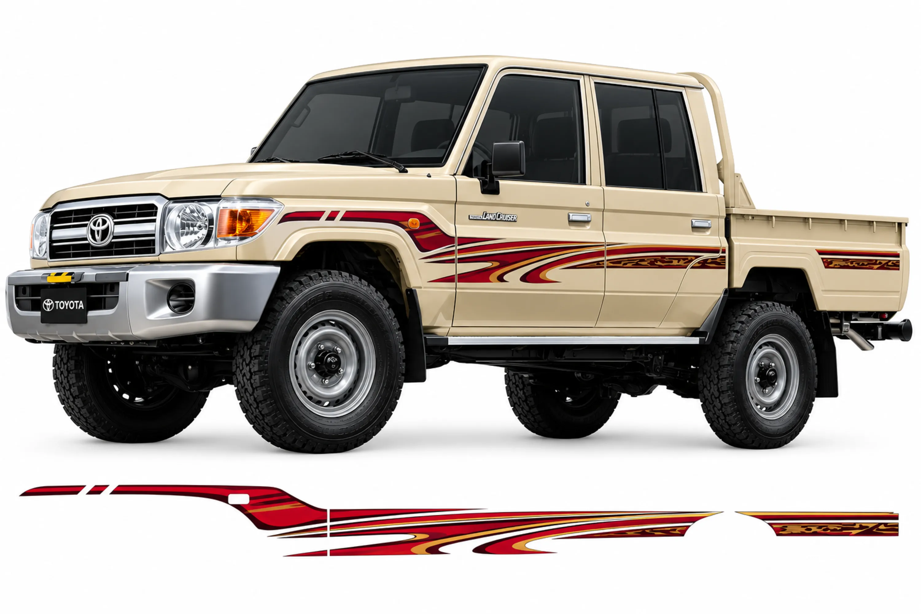 BODY STICKER STRIPE TOYOTA LAND CRUISER LC79 2012 CS-LCP-118
