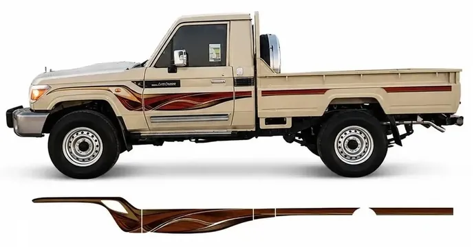 BODY STICKER STRIPE TOYOTA LAND CRUISER LC79 2017 GS-LCP-062