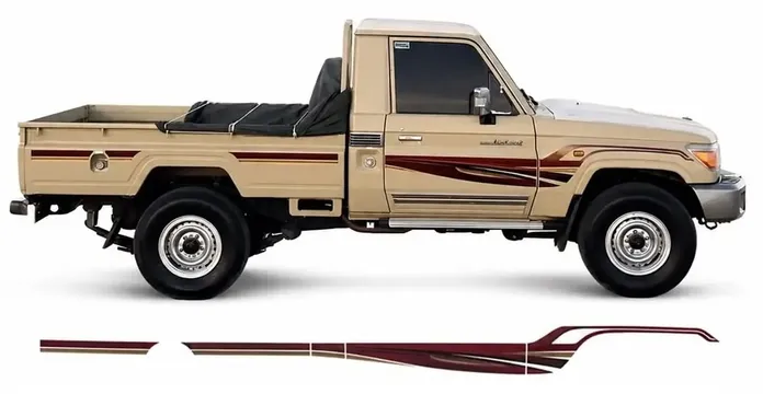 BODY STICKER STRIPE TOYOTA LAND CRUISER LC79 2016 GS-LCP-060