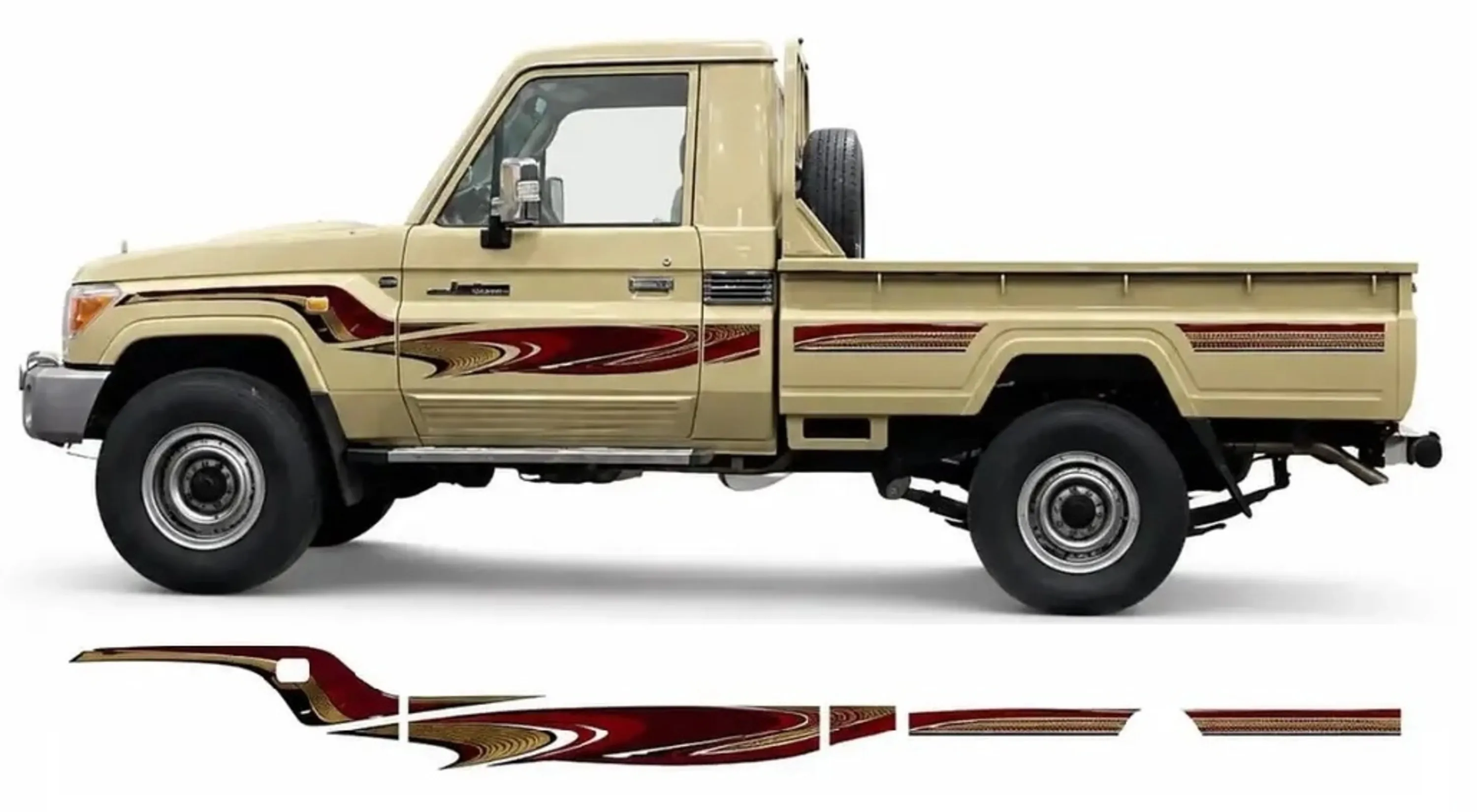 BODY STICKER STRIPE TOYOTA LAND CRUISER LC79 2015 GS-LCP-052