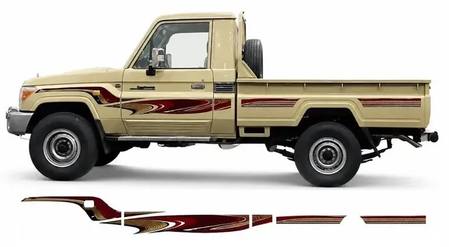 BODY STICKER STRIPE TOYOTA LAND CRUISER LC79 2015 GS-LCP-052