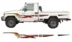 BODY STICKER STRIPE TOYOTA LAND CRUISER LC79 2014 GS-LCP-050