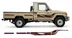 BODY STICKER STRIPE TOYOTA LAND CRUISER LC79 2014 GS-LCP-049