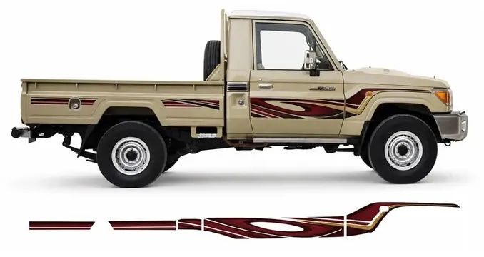 BODY STICKER STRIPE TOYOTA LAND CRUISER LC79 2014 GS-LCP-049