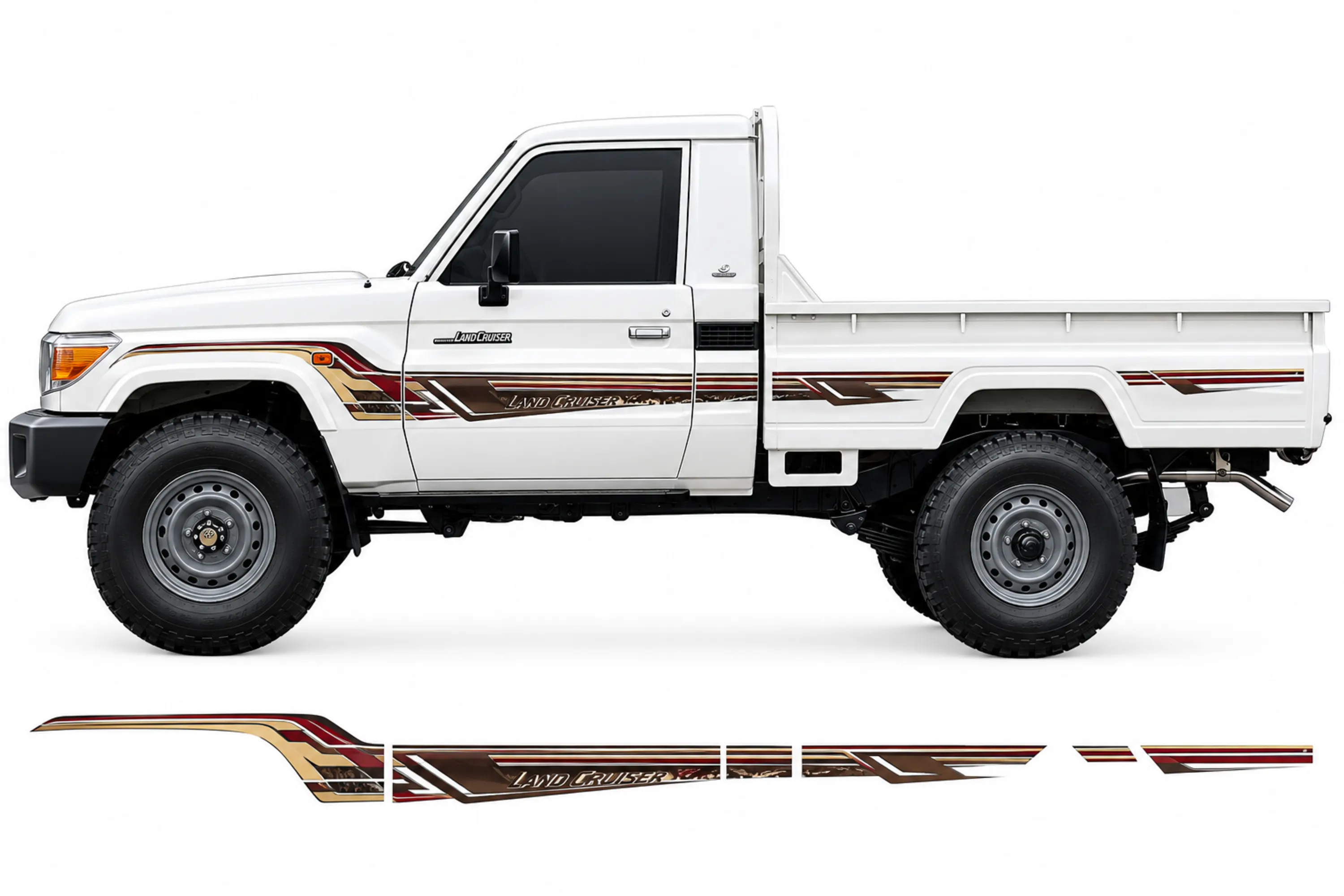BODY STICKER STRIPE TOYOTA LAND CRUISER LC79 2022 GS-LCP-093