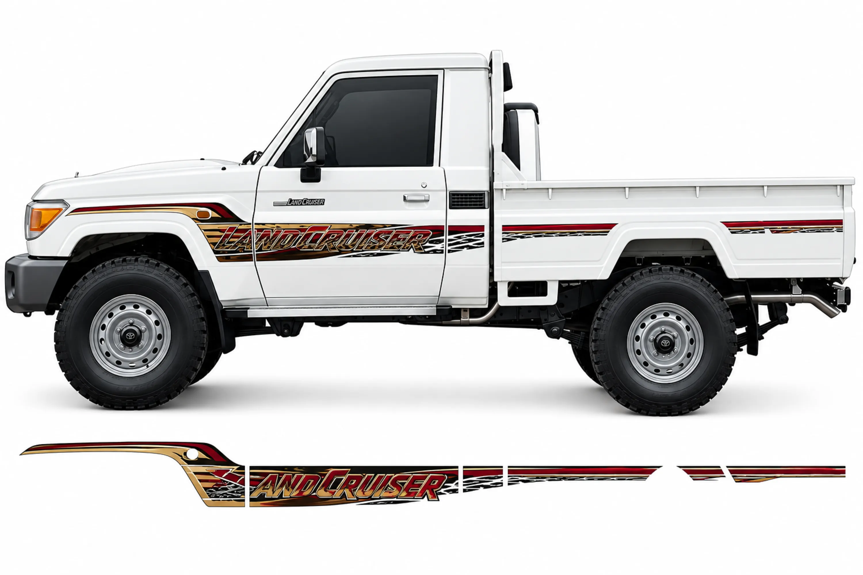 BODY STICKER STRIPE TOYOTA LAND CRUISER LC79 2022 GS-LCP-091