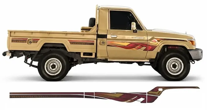 BODY STICKER STRIPE TOYOTA LAND CRUISER LC79 2012 GS-LCP-042