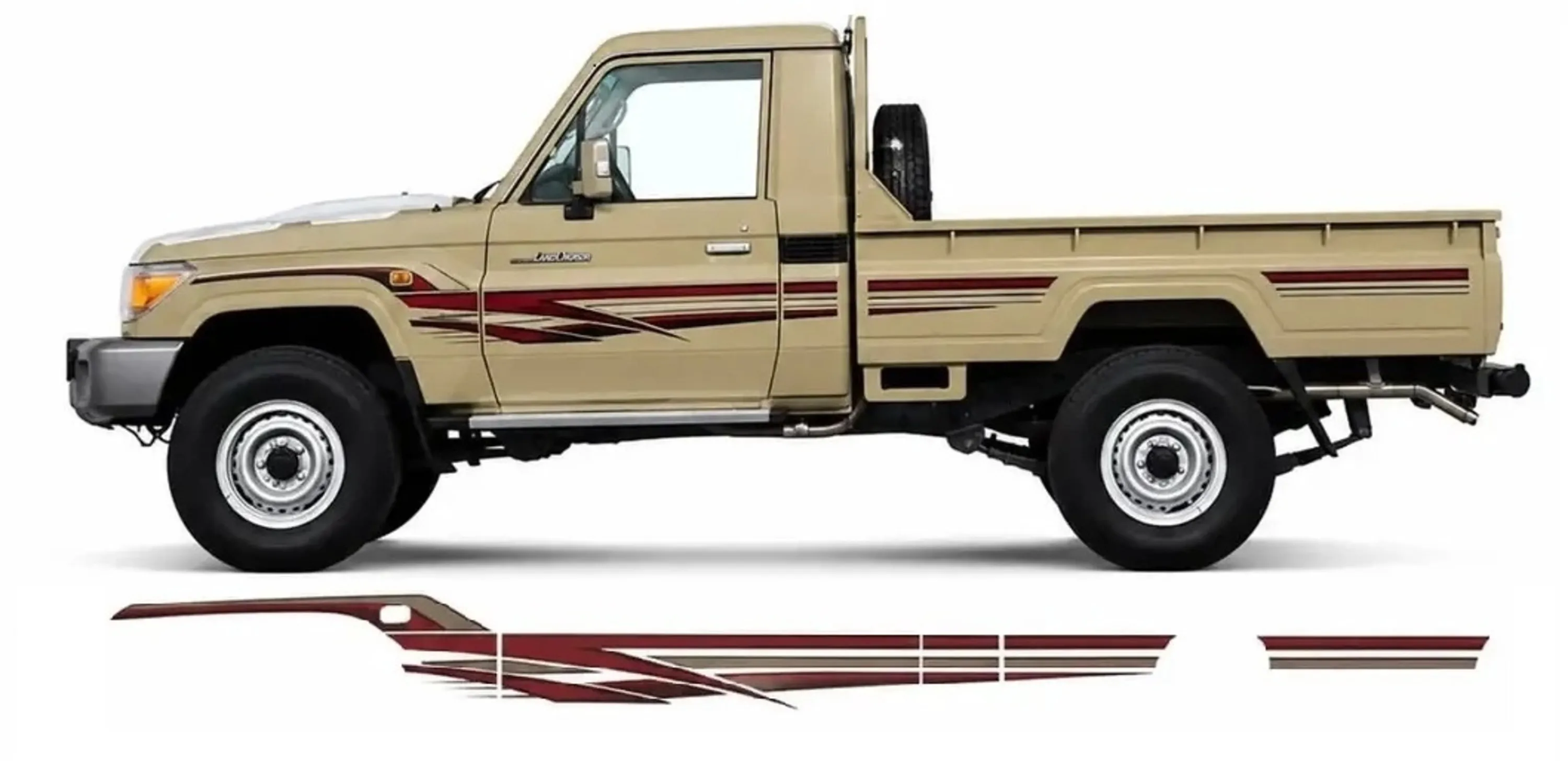 BODY STICKER STRIPE TOYOTA LAND CRUISER LC79 2011 GS-LCP-035