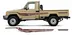BODY STICKER STRIPE TOYOTA LAND CRUISER LC79 2011 GS-LCP-035