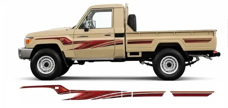 BODY STICKER STRIPE TOYOTA LAND CRUISER LC79 2010 GS-LCP-028