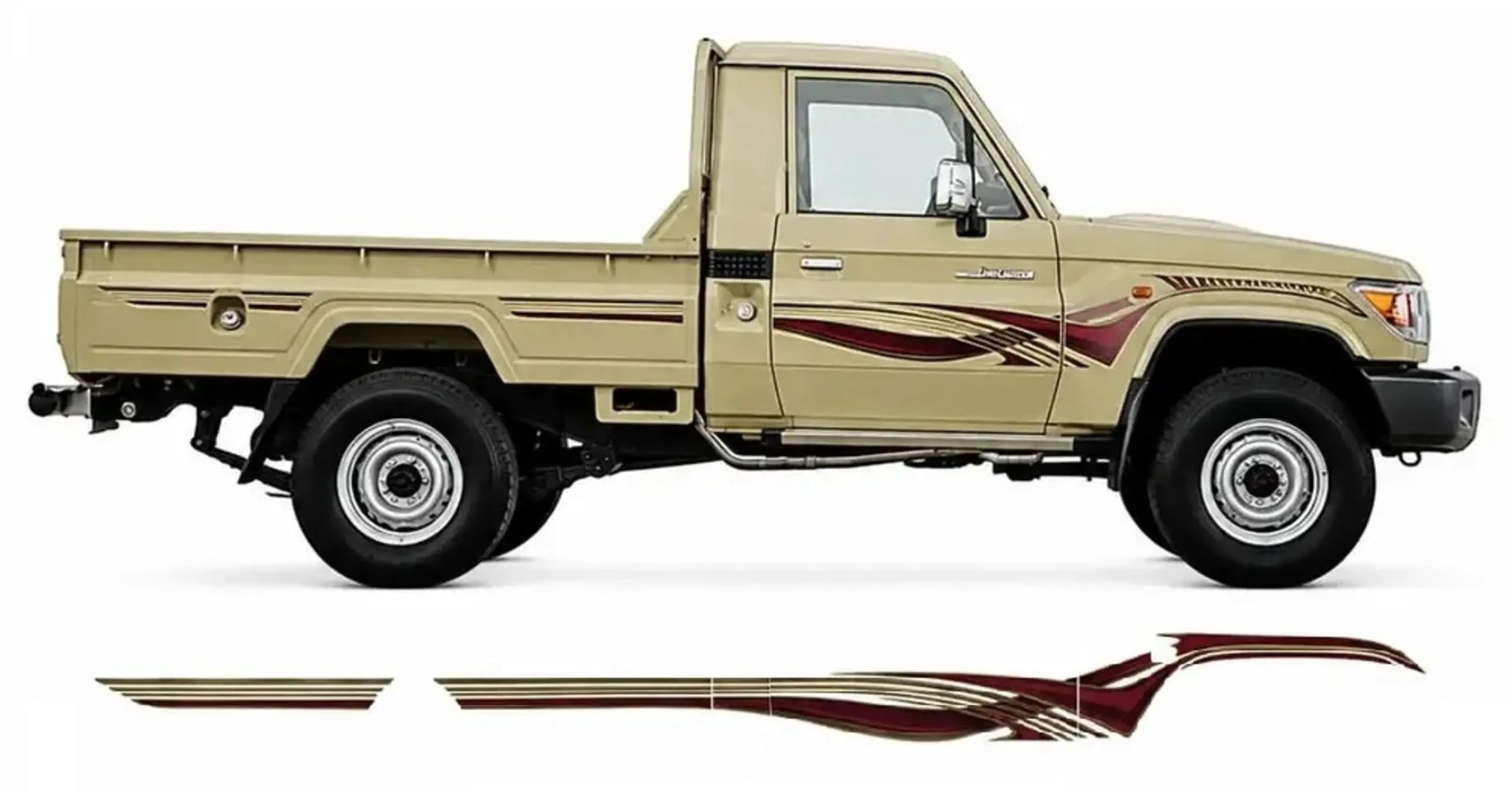 BODY STICKER STRIPE TOYOTA LAND CRUISER LC79 2001 GS-LCP-020