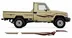 BODY STICKER STRIPE TOYOTA LAND CRUISER LC79 2001 GS-LCP-020