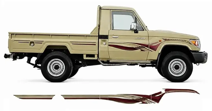 BODY STICKER STRIPE TOYOTA LAND CRUISER LC79 2001 GS-LCP-020