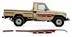 BODY STICKER STRIPE TOYOTA LAND CRUISER LC79 2006 GS-LCP-005