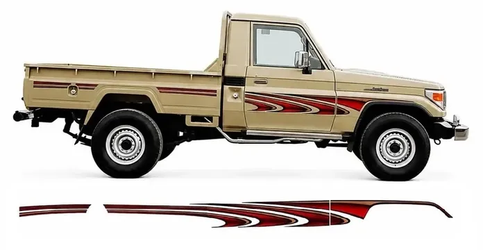 BODY STICKER STRIPE TOYOTA LAND CRUISER LC79 2006 GS-LCP-005