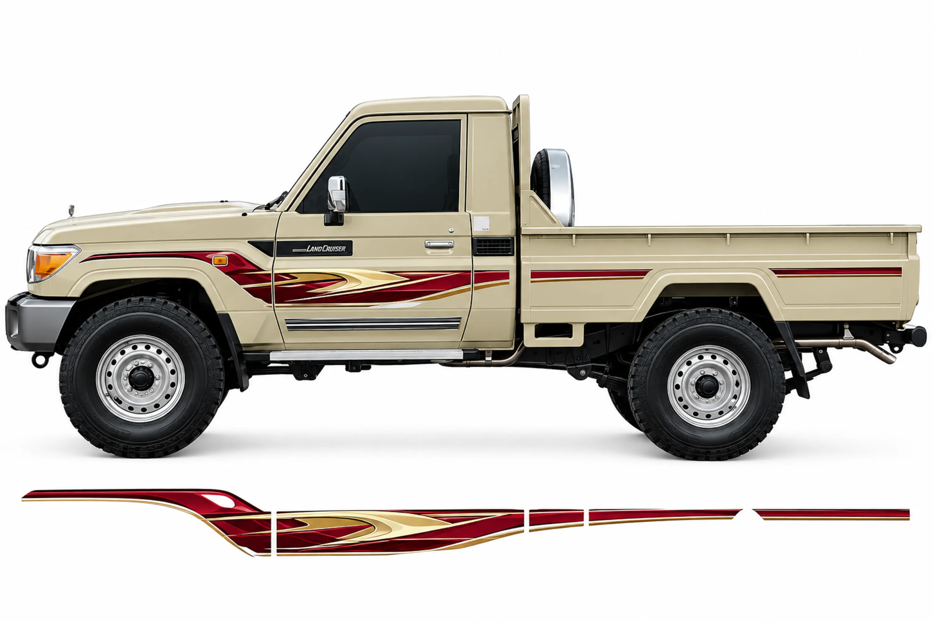 BODY STICKER STRIPE TOYOTA LAND CRUISER LC79 2018 GS-LCP-070